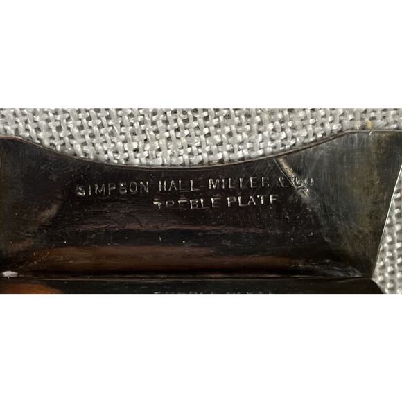 Rare Treble plate toothpick Holder By Simpson Hall Miller & Co 1880 To 1920 - Picture 6 of 6